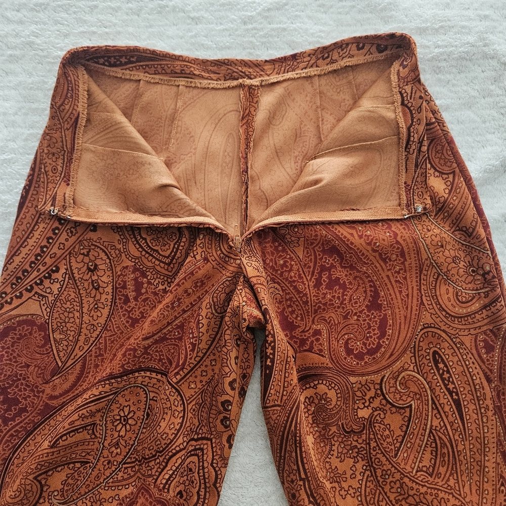 Paisley Print Wide-Leg Pants - Picture 7 of 9